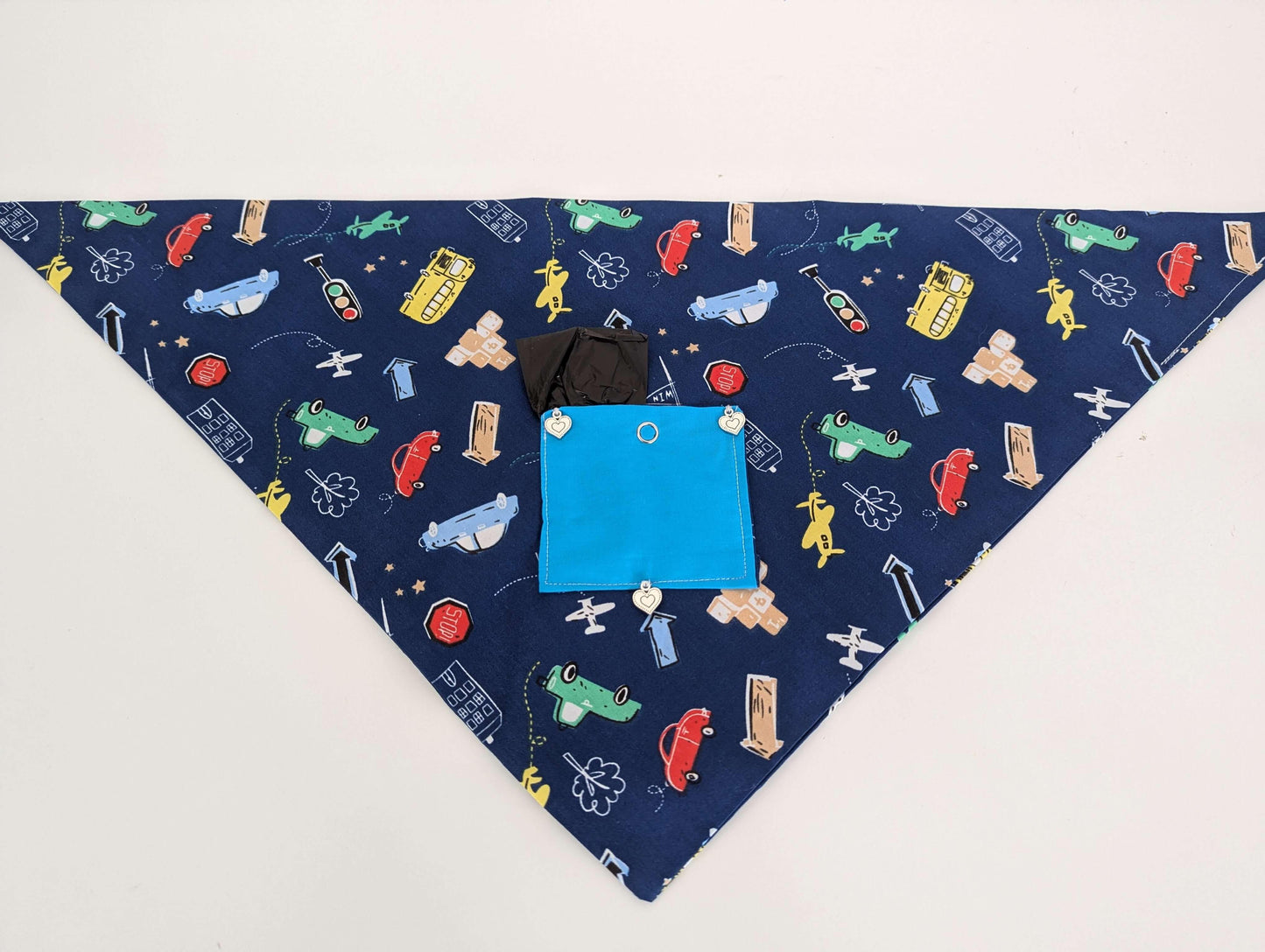Navy Cars Dog Bandanas M/L