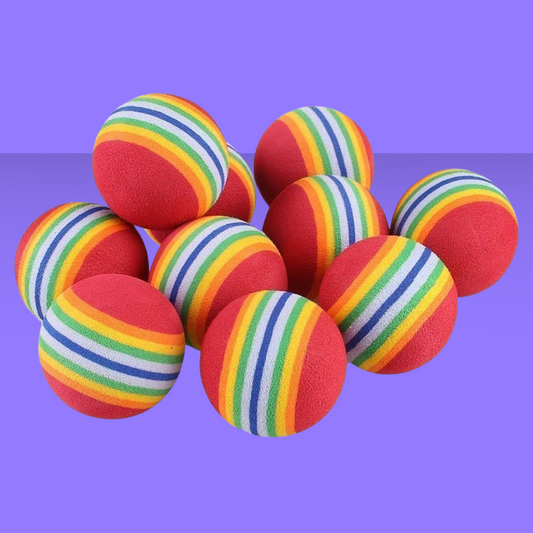 Cat Love FurryFrolics Rainbow Foam Ball