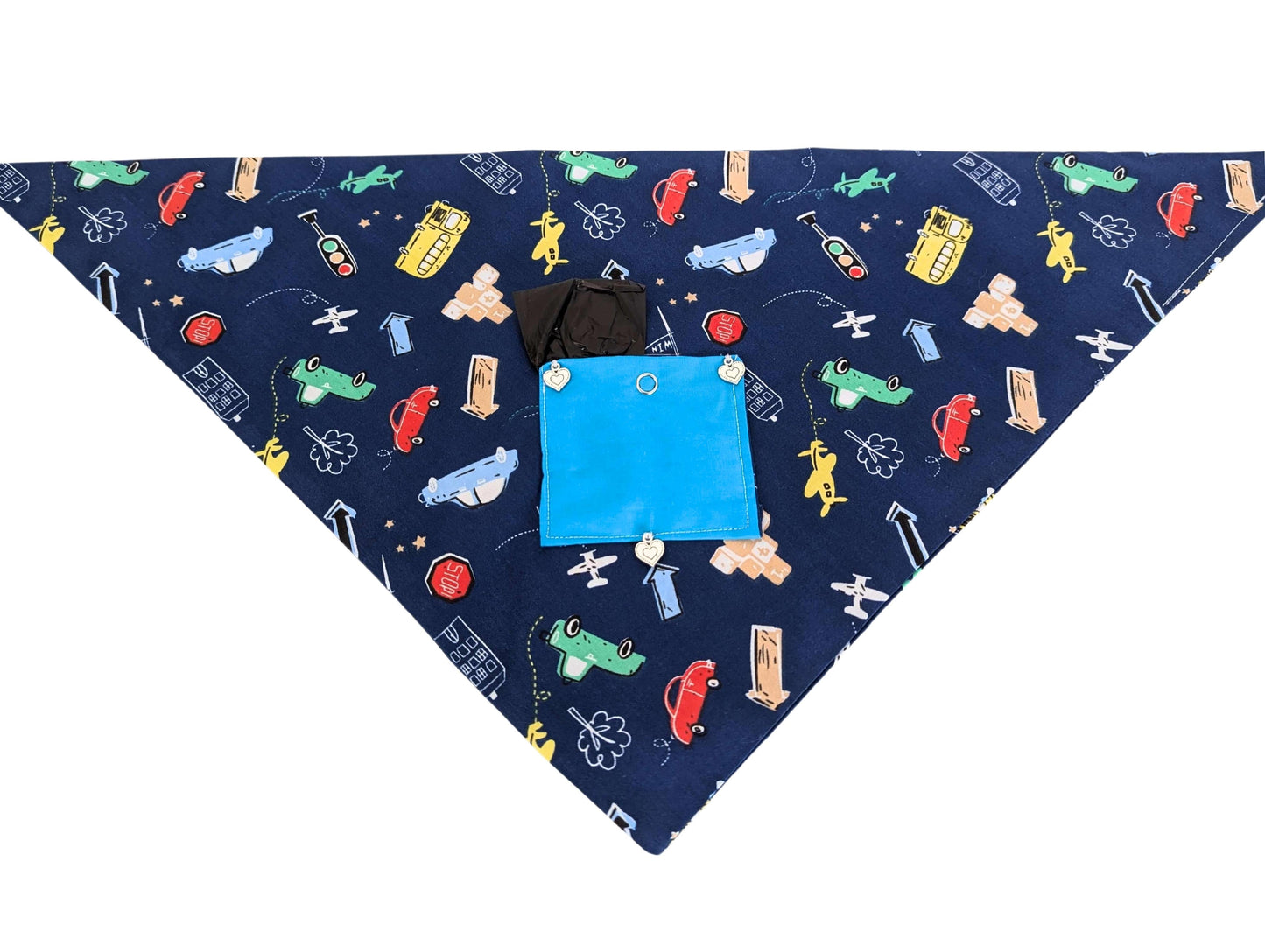 Navy Cars Dog Bandanas M/L