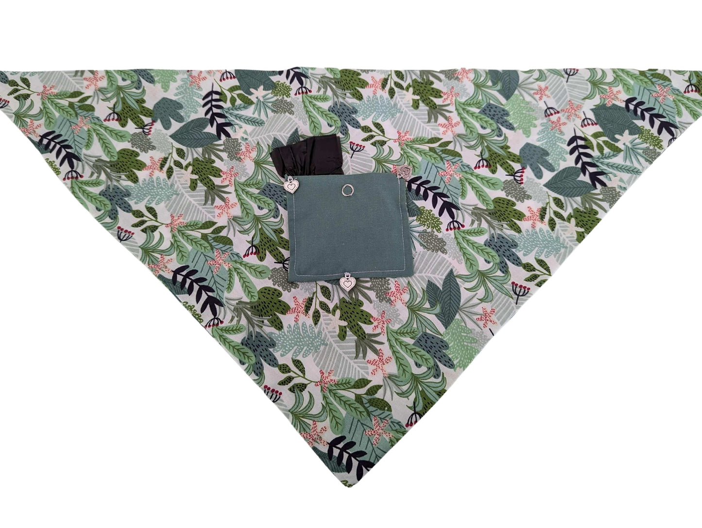 Dog Bandanas M/L - Stylish Leafy Print Bandanas for Pets
